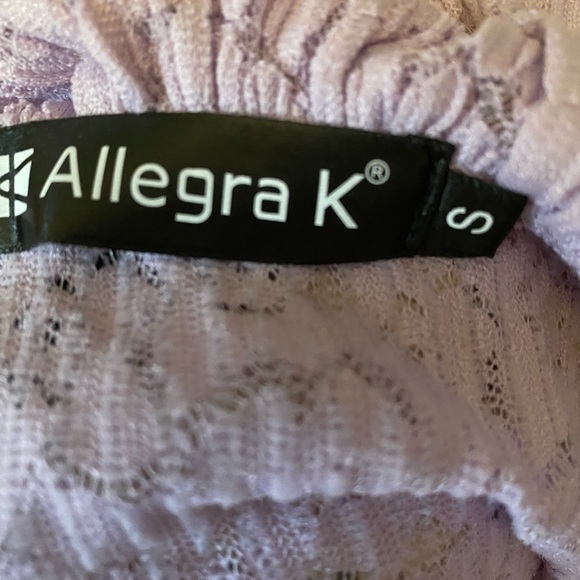 Women’s Purple Slightly Sheer Top with Ruffle Detail Size Small - Picture 3 of 5